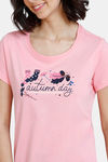 Zivame Autumn Leaves Knit Cotton Top - Pink Icing — thumbnail 5